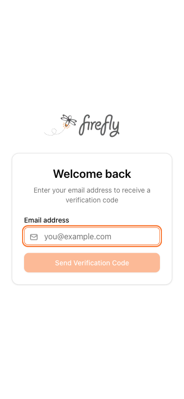 Firefly sign-in page