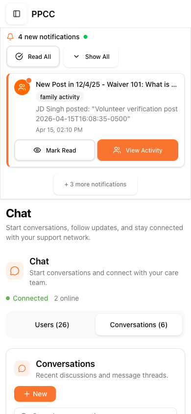 Chat on mobile